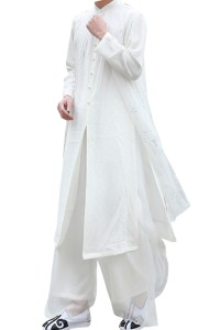 Chinese Tang costume men's Han suit Chinese Style Men's costume ancient costume long gown meditation suit Taoist robe Xianqi Kung Fu SHIRT CREW drama suit SKF001 detail view-6